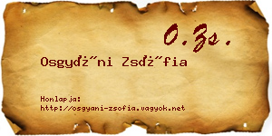 Osgyáni Zsófia névjegykártya